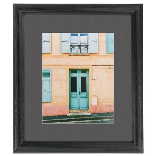 ArtToFrames 12x14" Matted Picture Frame with 8x10" Single Mat Photo Opening Framed in 1.25" Black and 2" Mat (FWM-4083-12x14)